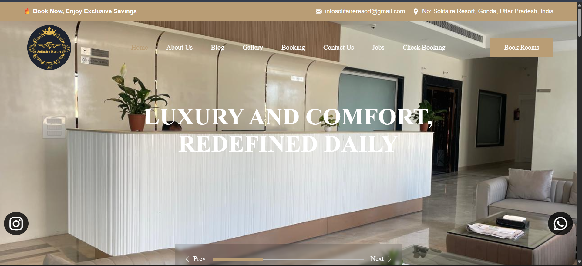 Solitaire Resort Website